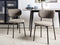 Set van 2 eetkamerstoelen CASEY Bouclé Taupe
