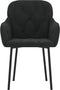 vidaXL - Eetkamerstoelen - 2 - st - fluweel - zwart