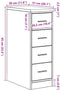 vidaXL - Garagekast - 30x51x85 - cm - massief - grenenhout - betongrijs