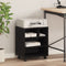 vidaXL - Printerstandaard - met - Wielen - Artisan - Eiken - 41x32x48 - cm