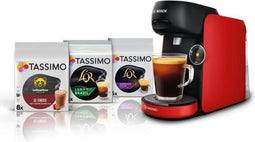 Koffiezetapparaat + 3 T-schijfpakketten - BOSCH - TASSIMO FINESSE TAS163E - 1400 W - 0,7 L - Multidranken - IntensityBoost - Zwart