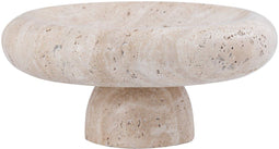 PTMD Schaal Lamara - 25x25x12 cm - Travertin - Naturel