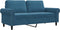 vidaXL - Tweezitsbank - 140 - cm - fluweel - blauw
