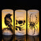 LED kaarsen met timer, 6 stuks, warm wit, 3D vlam