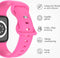 imoshion Siliconen⁺ bandje - Geschikt voor Apple Watch 1, 2, 3, 4, 5, 6, 7, 8, 9, 10 (42 mm), SE - 38/40/41 mm - Fuchsia - S/M