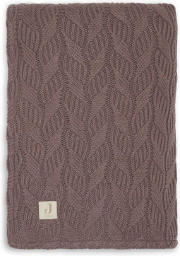 Jollein Spring Knit - Baby Deken Wieg 75x100cm - Fleece teddyvoering - Chestnut