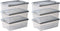 Iris Ohyama - Opbergdozen - 30L - Stapelbaar - L58 x B39,5 x H21 cm (set van 6)