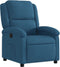 Fauteuil verstelbaar fluweel blauw