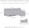 Hoes voor chaise longue met lange armleuning rechts Eysa ROC Bruin 180 x 120 x 360 cm