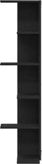 vidaXL - Wandhoekplank - Zwart - Eiken - 36,5x36,5x140 - cm - Bewerkt - Hout