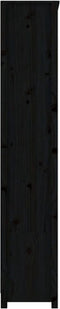 vidaXL - Boekenkast - 80x35x183 - cm - massief - grenenhout - zwart