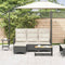 vidaXL - Verstelbare - tuinbank - met - kussens - L-vormig - poly - rattan - zwart