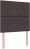 vidaXL - Hoofdbord - met - Knopen - Donkerbruin - 100 - cm - Stof