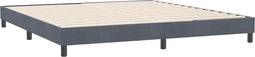 vidaXL - Bedframe - zonder - matras - 180x220 - cm - fluweel - donkergrijs