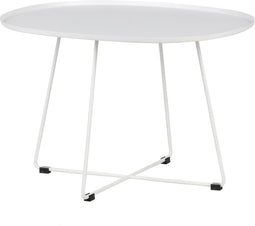 WOOOD Otis Buiten Bijzettafel XL - Metaal - Wit - 47x70x60