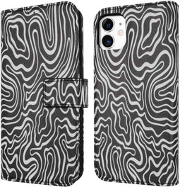 iMoshion Hoesje Geschikt voor iPhone 11 Hoesje Met Pasjeshouder - iMoshion Design Bookcase smartphone - Meerkleurig / Black And White
