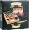 Houten spellendoos 4-in-1 - Denkspel - Schaken Backgammon Mikado Domino - Afmeting kist 17x17x3cm
