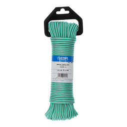Veter, koord EDM 87912 Wit Groen Polypropyleen 4,5 mm x 25 m Gevlochten