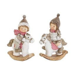 Kerstversiering DKD Home Decor Multicolour 8,8 x 4,8 x 12,5 cm (2 Stuks)
