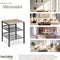tectake® Bijzettafel - Industrieel design - 1 plank en 2 roosterplanken - Lichtbruin