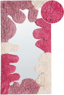 Wandspiegel CAGERI 41 cm 75 cm Katoen Roze