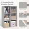 WOLTU boekenkast - kubus vakkenkast - 6 vakken - grijs - 60 x 89 x 29 cm