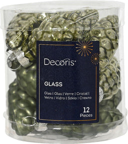 Denappel glas d2.5h6 cm rsmrn 12st
