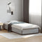 vidaXL - Bedframe - bewerkt - hout - en - metaal - grijs - sonoma - eiken - 90x190 - cm