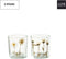 J-Line windlicht Bloem Madeliefje - glas - mix - small - 2 stuks