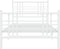 vidaXL - Bedframe - met - hoofd- - en - voeteneinde - metaal - wit - 100x200 - cm
