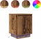 vidaXL - Nachtkastjes - met - led-verlichting - 2 - st - 38x34x50 - cm - oud - hout