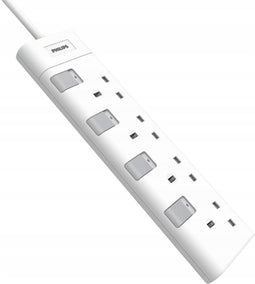 Philips CHP3140WB/05 - Stekkerdoos 4 stopcontacten - Kindveilig - Wit