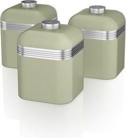 Swan Retro Opbergblikken - Set van 3 - Groen