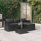vidaXL - Loungeset - poly - rattan - zwart