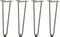 vidaXL - Haarspeld - tafelpoten - 4 - st - 42 - cm - massief - staal - naturel