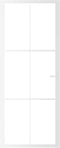 vidaXL - Binnendeur - 83x201,5 - cm - ESG-glas - en - aluminium - wit