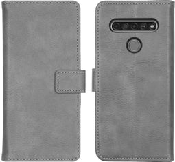 iMoshion Hoesje Geschikt voor LG K61 Hoesje Met Pasjeshouder - iMoshion Luxe Bookcase - Grijs