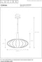 Lucide CORINA - Hanglamp - Ø 50 cm - Dimbaar - Zwart