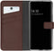 Selencia Galaxy S21 FE - Echt Lederen Bookcase - 3 Pashouders - Bruin