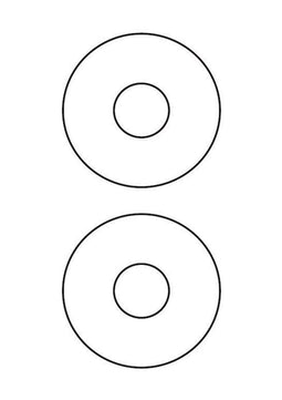 CD / DVD etiketten op A4 117 mm wit (100 vel)