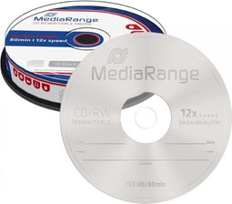 CD-RW MediaRange 700MB|80min 12x speed | 10 stuks