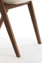 Alosno eetkamerstoel - hout bruin+beige