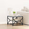 vidaXL - Salontafel - met - Plank - - - Grijs - Sonoma - - - 51x50x40 - cm - - - Gemaakt - van - Gelaagd - Hout