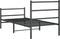 vidaXL - Bedframe - met - hoofd- - en - voeteneinde metaal - zwart - 90x190 - cm