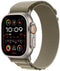 Apple MT5V3ZM/A - Bandje voor Apple Watch 44mm 45mm 49mm - Robuust textiel met titanium G-haak - Groen