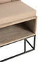 J-Line Ingang Geweven Riet bank - hout & metaal - naturel & beige - woonaccessoires