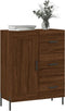 vidaXL - Dressoir - 69,5x34x90 - cm - bewerkt - hout - bruin - eikenkleur