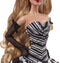 Barbie 65ste (2023) - Modepop - Glamoureuze zwart-witte jurk - Saffierblauw
