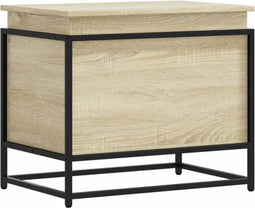 vidaXL - Opbergbox - met - deksel - 60x40x51,5 - cm - bewerkt - hout - sonoma - eiken
