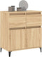 vidaXL - Dressoir - 60x35x70 - cm - bewerkt - hout - sonoma - eikenkleurig